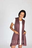 Agnes & Dora™ Cascade Vest Mauve Latte