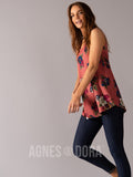 Agnes & Dora™ Essential Tank Terracotta/Princess Blue Floral