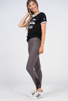 Agnes & Dora™ Knit Jegging Mesh Charcoal