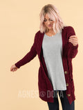 Agnes & Dora™ Boyfriend Cardigan Wine