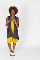 Agnes & Dora™ Cascade Vest Modal Charcoal Two Tone