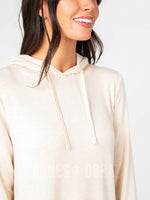 Agnes & Dora™ Effortless Hooded Dress Heathered Oatmeal