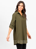 Agnes & Dora™ Day To Night Tunic Olive Lenox Crepe