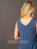 Agnes & Dora™ Essential Tank Double V-Neck Modern Navy