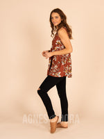 Agnes & Dora™ Sleeveless Muse Rust Floral