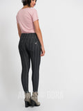 Agnes & Dora™ Knit Jegging Pin Stripe B&W