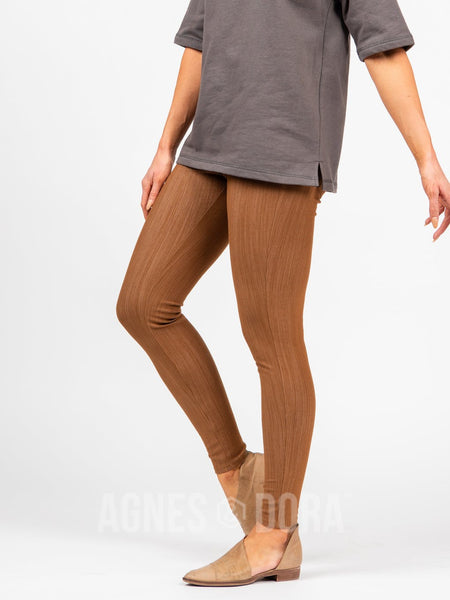 Agnes & Dora™ Knit Jeggings Toffee (reenforced elastic waistband)