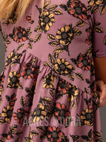 Agnes & Dora™ Muse Top Mauve/Gold Floral