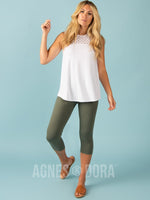 Agnes & Dora™ Legging Crop Dark Sage