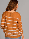 Agnes & Dora™ Breezy Sweater Terracotta Stripe