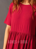 Agnes & Dora™ Modern Tunic Dress Ruby