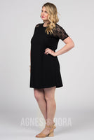 Agnes & Dora™ Lace Raglan Dress Black