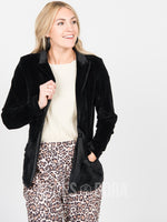 Agnes & Dora™ Blazer Black - Stretch Velvet