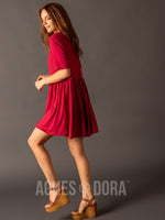 Agnes & Dora™ Modern Tunic Dress Ruby