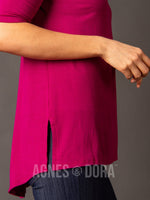 Agnes & Dora™ Hi-Lo Tee Dark Magenta