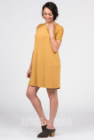 Agnes & Dora™ Lace Raglan Dress Deep Gold