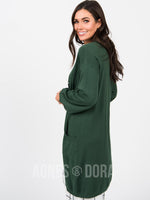 Agnes & Dora™ Blouson Cardigan Forest Green