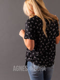 Agnes & Dora™ Love Top Black/White Anchor