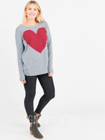 Agnes & Dora™ Urban Pullover Heather Gray with Heart