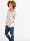 Agnes & Dora™ Urban Pullover V-Neck Mocha with Dusty Oatmeal