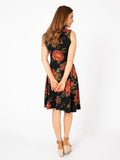 Agnes & Dora™ Fit & Flare Dress Mock Neck Perennial Rose - Sienna