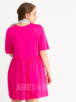 Agnes & Dora™ Modern Tunic Dress Fuchsia Cupro