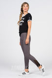 Agnes & Dora™ Knit Jegging Mesh Charcoal