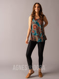 Agnes & Dora™ Essential Tank Scoop Neck Teal Boho