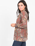 Agnes & Dora™ Blouson Essential Cardigan Rust Floral