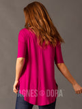 Agnes & Dora™ Hi-Lo Tee Dark Magenta