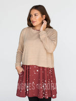 Agnes & Dora™ Pullover Taupe Two Tone