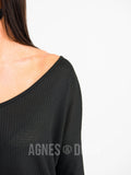 Agnes & Dora™ Urban Pullover Double V-Neck Black