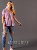 Agnes & Dora™ Canyon Top Lavender Stripe