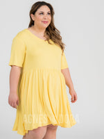 Agnes & Dora™ Modern Tunic Dress Sunflower Yellow