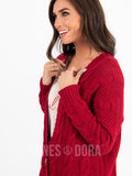 Agnes & Dora™ Boyfriend Cardigan Red