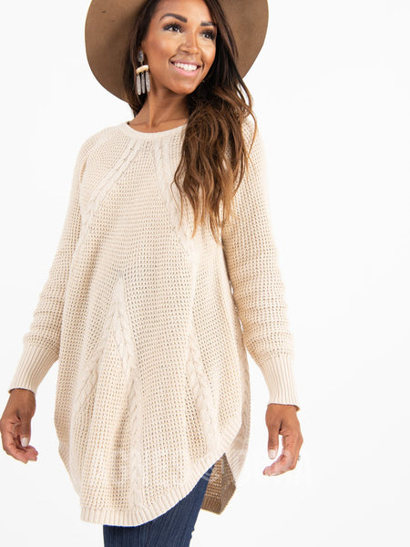 Agnes & Dora™ Cable Pullover Cream