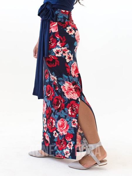 Agnes & Dora™ Side Slit Maxi Skirt Sea To Shining Sea