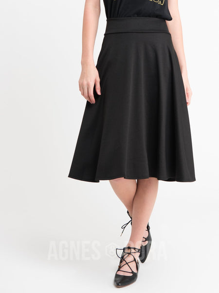 Agnes & Dora™ Midi Skirt Black