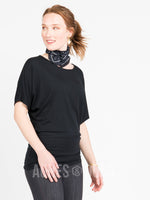 Agnes & Dora™ Dolman Tunic Short Sleeve Black