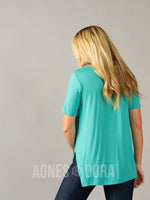 Agnes & Dora™ Side Button Top Seafoam