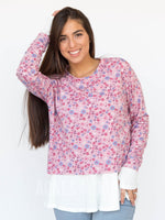 Agnes & Dora™ Pullover Mini Floral Mauve/Blue