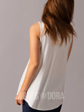 Agnes & Dora™ Essential Tank Scoop Neck Ivory