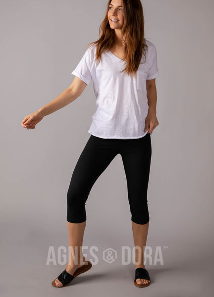 Agnes & Dora™ Crop Capri Black