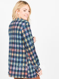 Agnes & Dora™ Blouson Essential Cardigan Navy Checkered