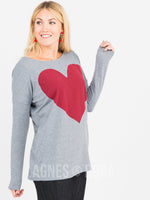 Agnes & Dora™ Urban Pullover Heather Gray with Heart