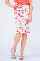 Agnes & Dora™ Flounce Pencil Skirt Rose Rally