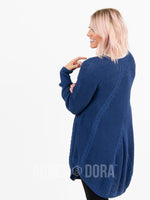 Agnes & Dora™ Cable Pullover Navy