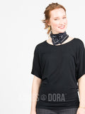 Agnes & Dora™ Dolman Tunic Short Sleeve Black