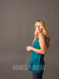 Agnes & Dora™ Essential Tank Scoop Neck Jade