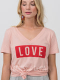 Agnes & Dora™ Graphic Tee Pink "Love"